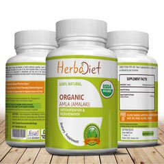 Organic Amla Vegan Capsules Indian Gooseberry 500mg Detox Digestion Healthy Hair