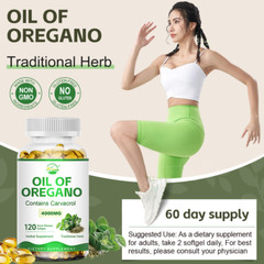 120 Capsules Oregano Oil Premium Formula 4000mg Organic Extract Immune Support