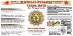 Yerba Mate (Ilex Paraguariensis) Tincture. Alcohol-Based. Hawaii Pharm.