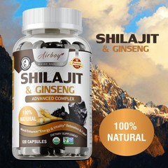 Shilajit & Ginseng 1500mg – Non-GMO – for Energy, Endurance and Stress Relief