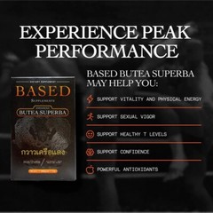 BASED Supplements – Enhanced Butea Superba 400mg Extract Thailand Wild Harvested