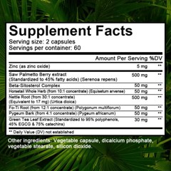 Saw Palmetto Helps with Prostate Health Reduces Urinary Frequency Urgency 120CT