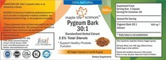 Pygeum Bark Extract Capsules 30:1 High quality Support healthy prostate