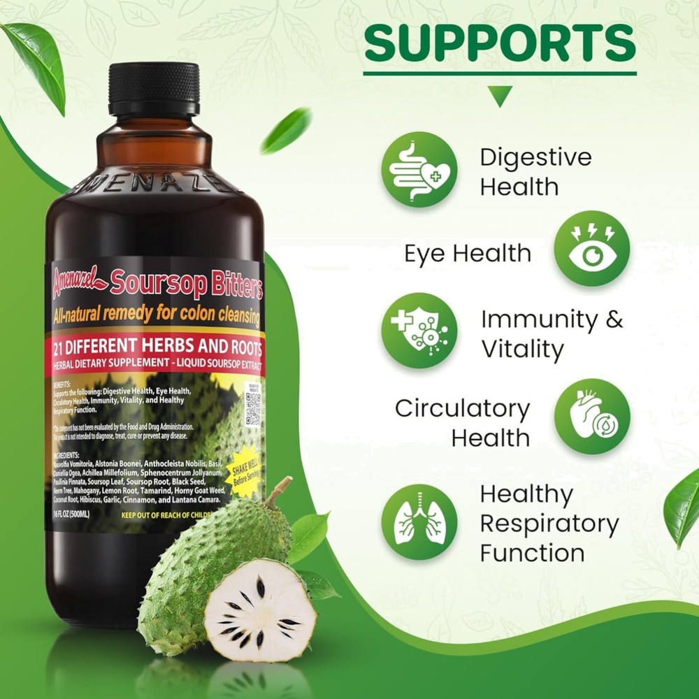 Organic Soursop Bitters, 16 fl oz