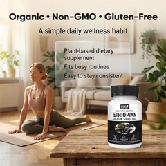 Ethiopian Black Seed Oil Softgels |4.64% Thymoquinone |Gluten-Free, 60 capsules