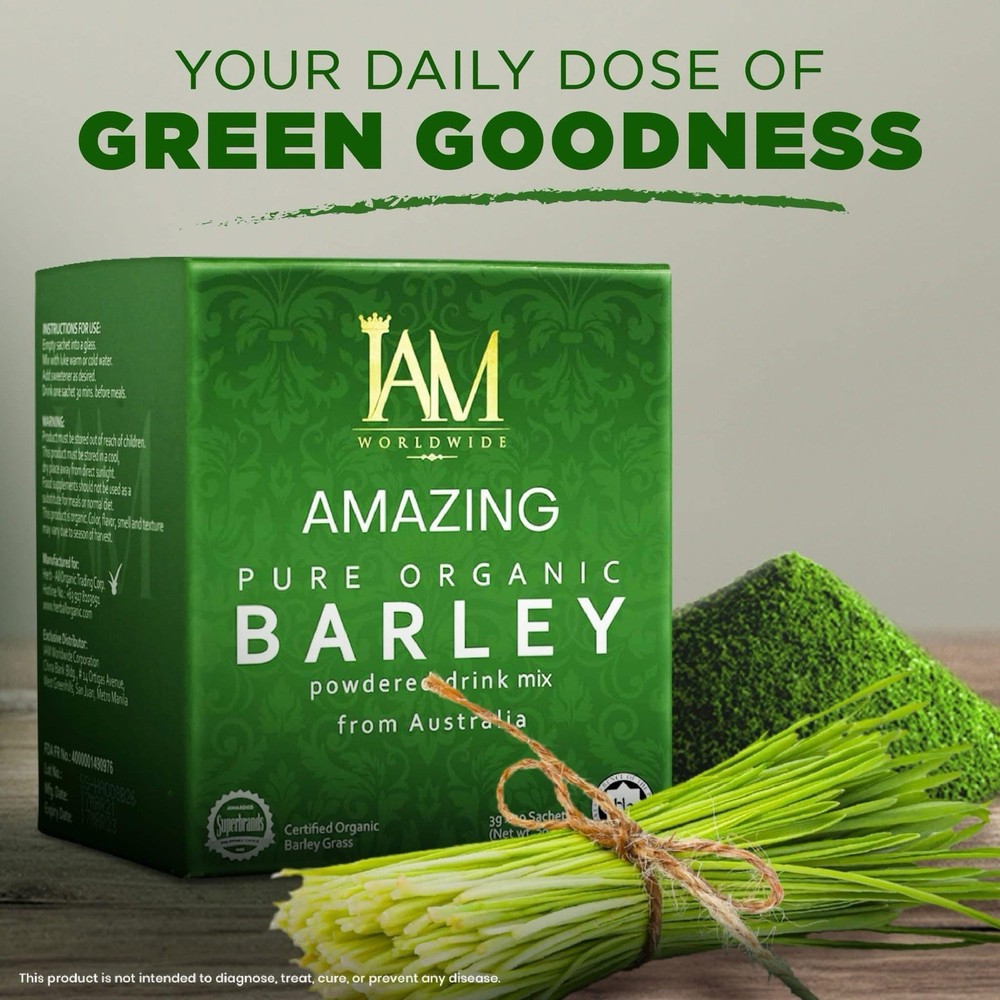 IAM Amazing Pure Organic Barley 1 Box (anew packaging) Exp 2028