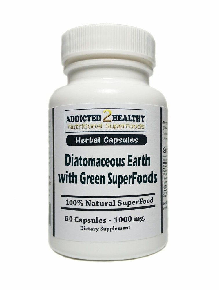 60 Diatomaceous Earth with Green SuperFoods Capsules