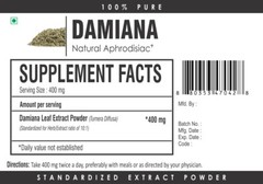 Damiana Leaf Extract Powder STRONG 10:1 Natural Aphrodisiac Supplement for Men