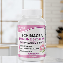 Arymar Equinacea 1000 mg + Vitamin C 60 Caps – Immune, Blood Pressure Support