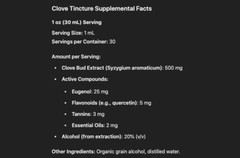 Clove Extract For Parasite Cleanse Detox Dental Infections Clove Tincture 1oz US