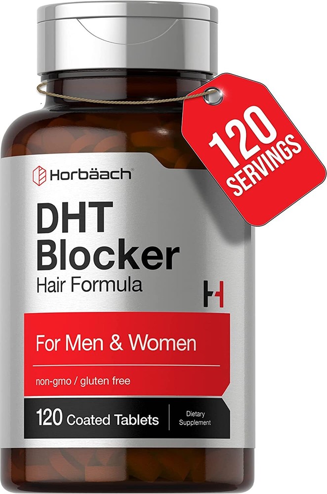 DHT Blocker | 120 Tablets | for Men & Women | Non-GMO, Gluten Free by Horbaach