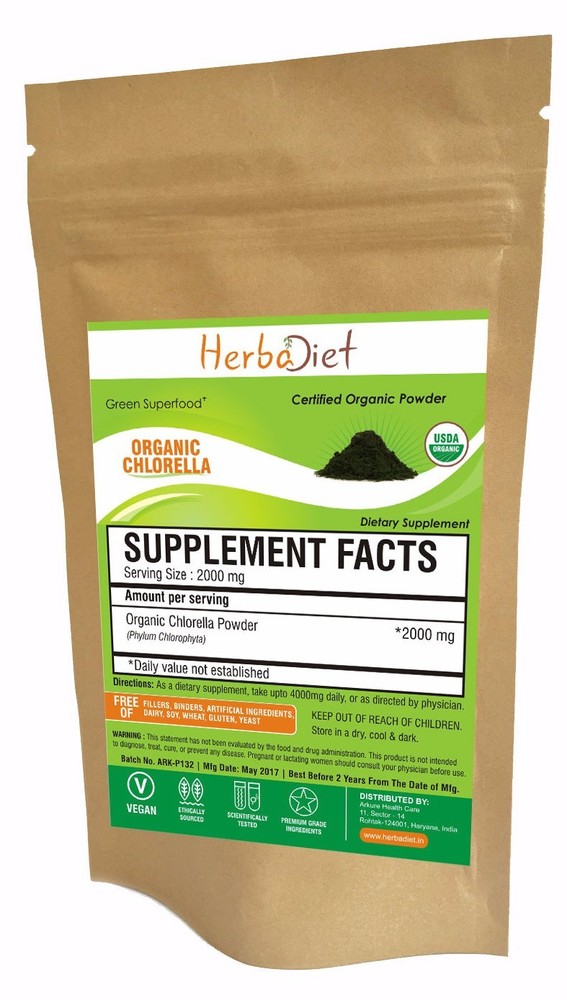 Organic Chlorella Powder Broken Cracked Cell Wall Detox Cleanse Superfood Immune