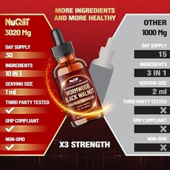 10in1 Parasite Cleanse Extract Wormwood Liquid Drops with Wormwood, Black Walnut