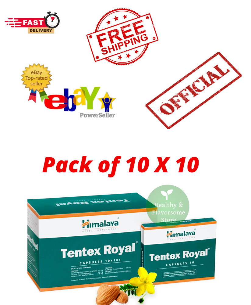 Himalaya Tentex Royal PERFORMENCE MEN SEX Support Vitality 100 CAPSULES 2025 EXP