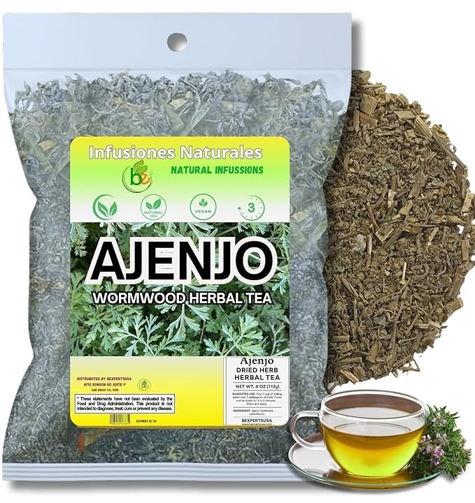 Ajenjo Herbal Tea – 4 oz (113g) – 100% Natural Mexican Herb – Wildcrafted Wormwo
