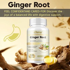Ginger Root 4000mg – Highest Potency Supplement,Digestive & Joint Health Support