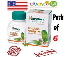 6X SHUDDHA GUGGULU Himalaya 60 Tabs Each With Long Expiry & Free Shipping