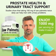 Saw palmetto herbal complex supplement protects prostate health & nourishes hair