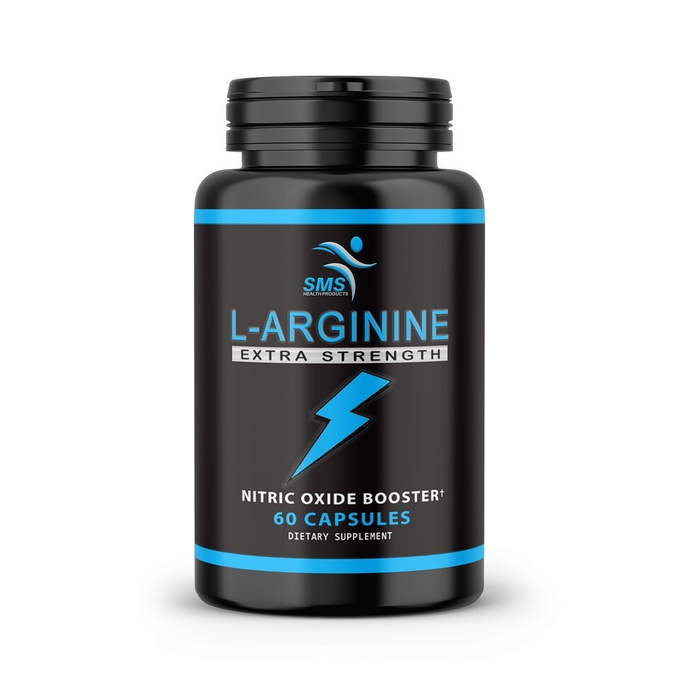 L-Arginine 1,000 MG Extra Strength Nitric Oxide & Circulation Boost 60 Ct By SMS