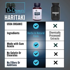 Dr. Dhoble’s Remedies USDA Organic Haritaki, No Extract, Vegan 90 Tablets
