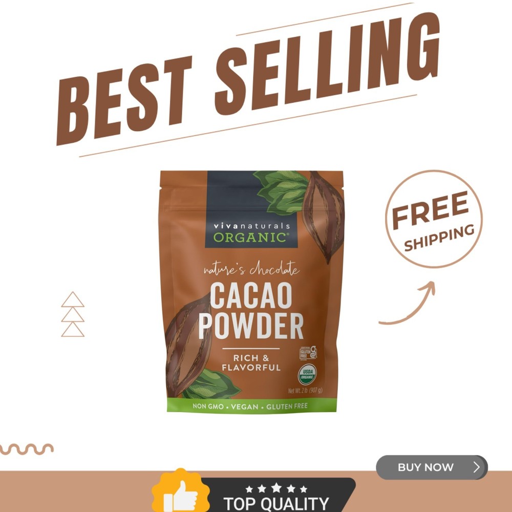 2 lb Organic Cacao Powder – Guilt-Free Chocolate, Perfect for Keto & Paleo Diets