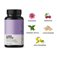 Meadbery Lung Detox Ayurvedic for Smokers, Tar Removal (60 Tablets) o166