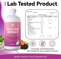 Soursop Living Bitters (Herboganic) 100% Natural 16 oz