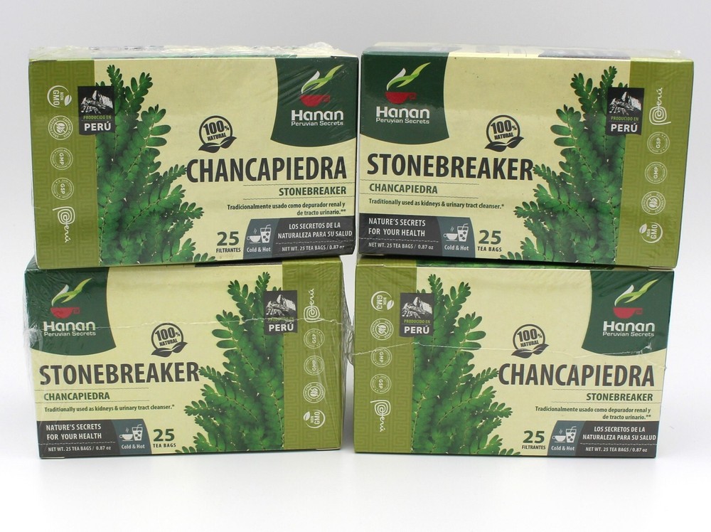 100 Tea bags Chanca Piedra Hierba (Stone Braker Tea bags) 4 Boxes