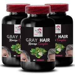 Natural Hair Boost – GRAY HAIR REVERSE – Daily Radiant Charge 3 Bottles 180 Caps