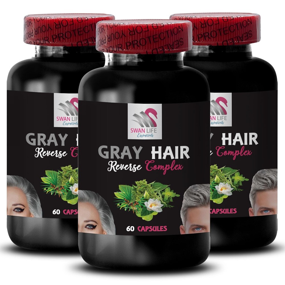 Radiant Color Mix – GRAY HAIR REVERSE – Youthful Hair Charge 3 Bottles 180 Caps