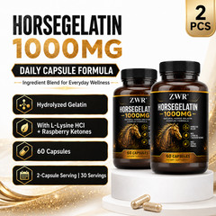 Horse Gelatin 1000MG Capsules – Hydrolyzed Gelatin Complex