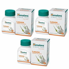 3 x Himalaya Lasuna 180 Tablets For Cardiac Wellness Pure Herbal Exp 2028