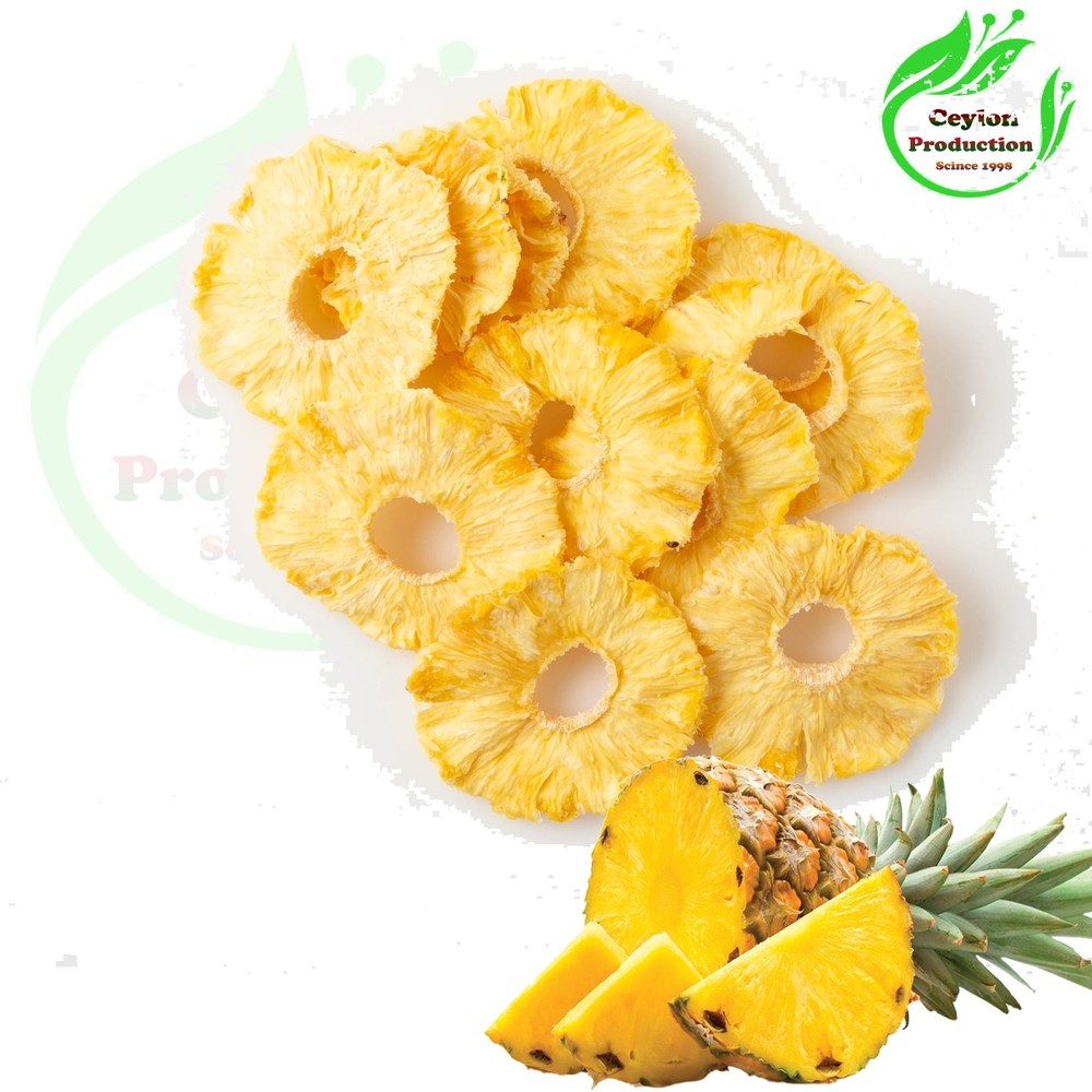 Pineapple fruit Rings Dried Organic Ananas comosus Sri lanka pure natural Piña