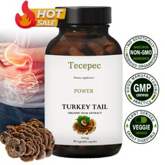Turkey Tail Capsules 500mg Supports Digestion,Immunity,Gut Health 90 Capsules