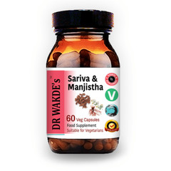 DR WAKDE’S Sariva & Manjistha Capsules | 60 Veg Caps | Ayurvedic Supplement |…