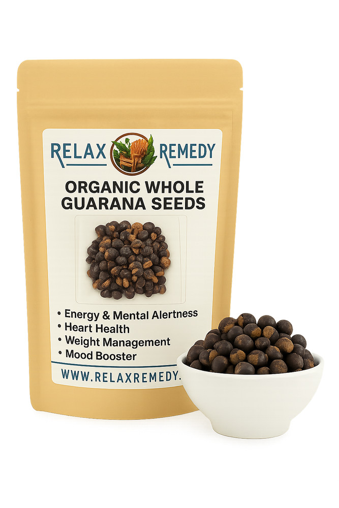 Organic Whole Guarana Seeds – 100% Pure, Non-GMO Paullinia Cupana, Energy Boost