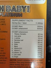 Oh Baby! 12 count male enhancerr stamina libido platinum