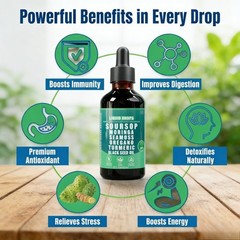 Soursop Pure Liquid Drops.10-in-1 Herbal Blend for Immune & Wellness Support