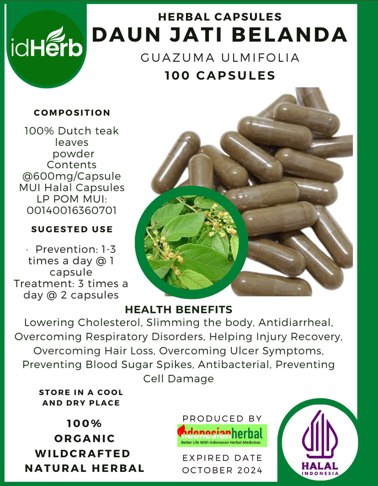 [idHerb] CAPSULES Guazuma Ulmifolia D.Jati Belanda Natural Organic Herbal Herbs