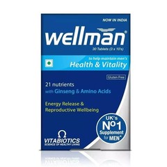 Multivitamin From Wellman For Daily Use Pack of 30 tablets free Shipping F474