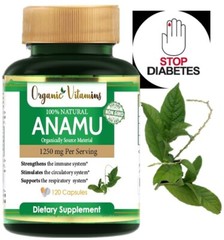 3 ANAMU 1250 mg 360 capsules LOW SUGAR CONTROL CIRCULATORY SYSTEM Organic