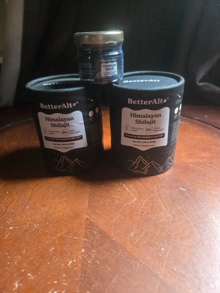 Better Alt, Pure Himalayan Shilajit Resin Gold Grade 75% Fulvic Acid, 1.06 oz,