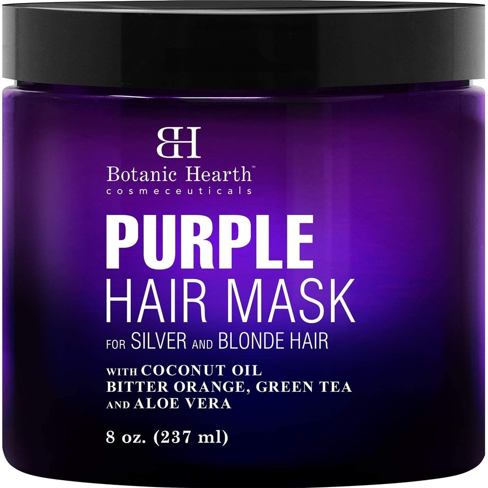Botanic Hearth Purple Hair Mask | For Blonde, Silver And 8 Fl Oz (Pack of 1)