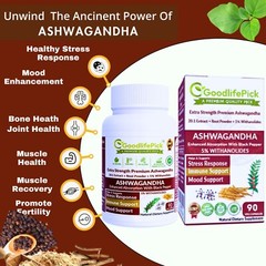 Best Ashwagandha 12300 mg with 5% Withanolides & Black Pepper-90ct Max Benefits