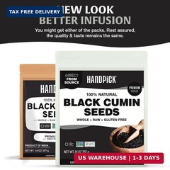 HANDPICK Black Cumin Seed (14oz) Pure Nigella Seeds – No Salt or Preservatives,