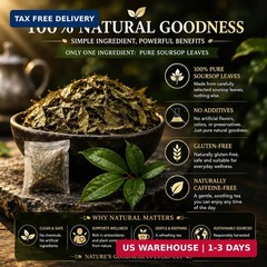WOTIHA 45 Count Premium Soursop Graviola Tea Bags – 100% Natural soursop leaves,