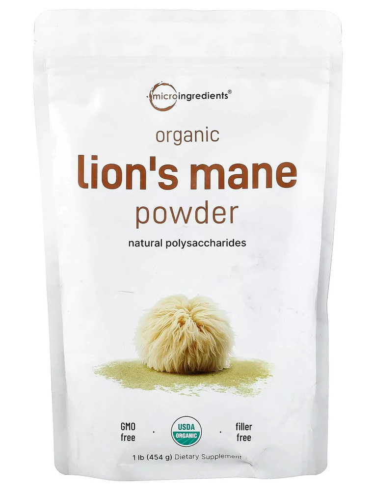 ORIGINAL Micro inggredients Organic Lion’s Mane Powder 1 lb (454 g) EXP. 08/2026