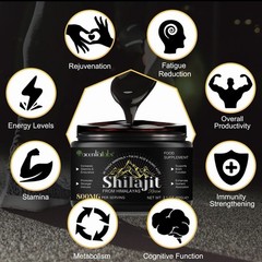 8Pack 100% Himalayan Shilajit, Soft Resin,Organic,Extremely Potent,Fulvic Acid