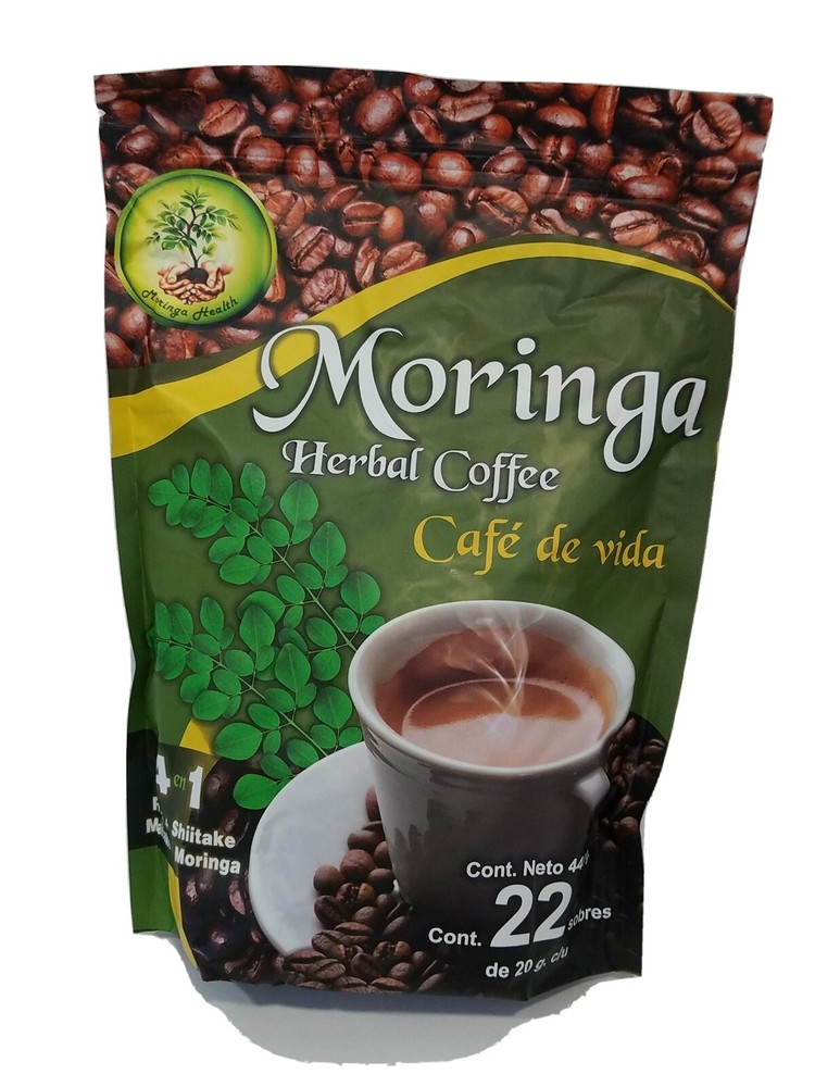 MORINGA HERBAL COFFEE – CAFÉ HERBAL CON MORINGA – 22 BAGS 440GRS CAFE DE VIDA