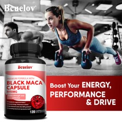 Black Maca Root Extract -120 Capsules – Natural Male Enhancement Sexual Health